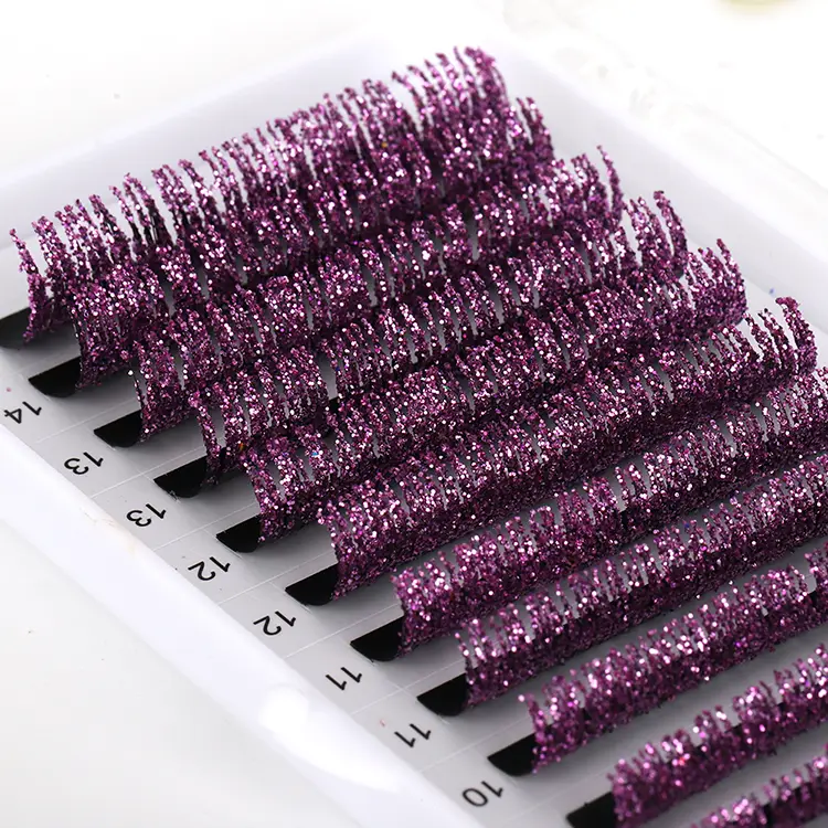 Ekstensi Lashes Glitter Ungu
